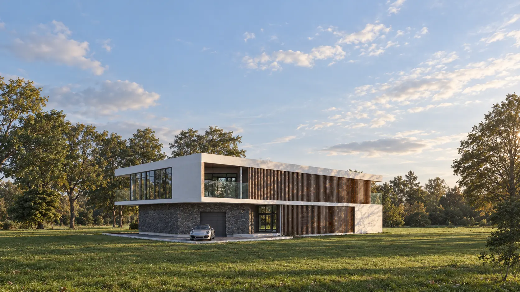 Moderne villa – koncept 1