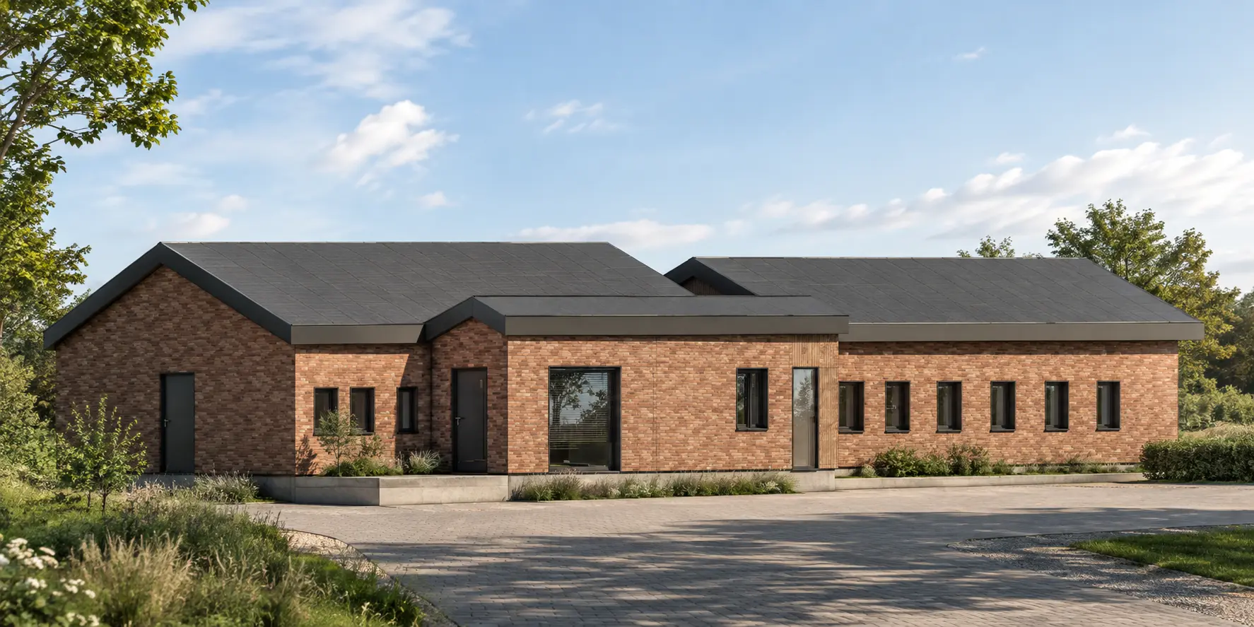 Boligbebyggelse i tegl – facade